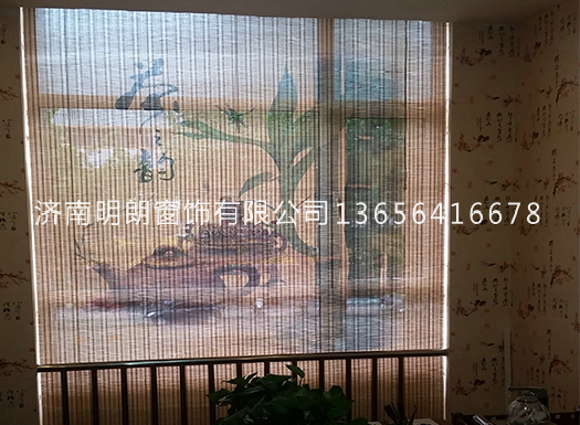  山东喷画窗帘批发 